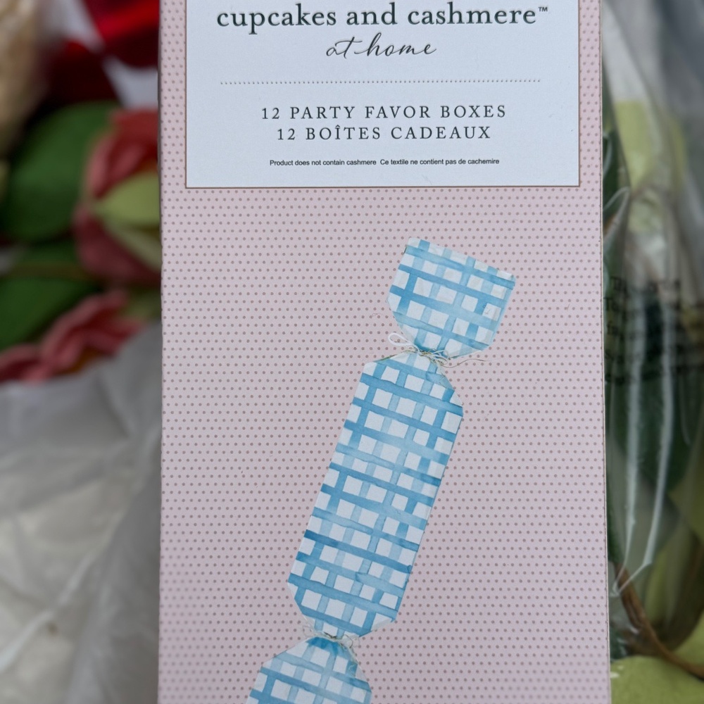 Cupcakes & Cashmere Gingham Party Favor Boxes